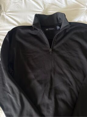 Oxford Men's Black Zip-Neck Performance Sweater